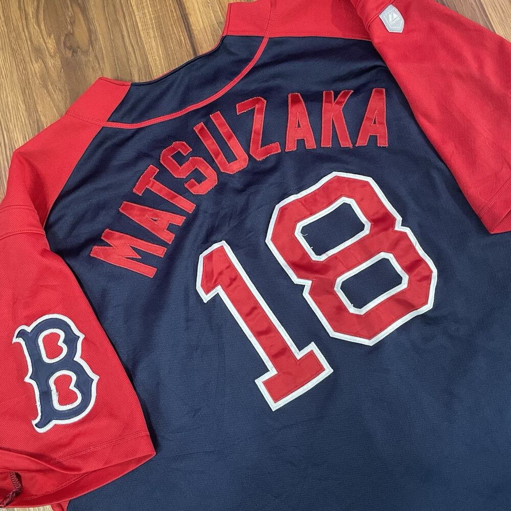 Vintage Daisuke Matsuzaka #18 Alt Majestic Jersey MLB Boston Red Sox Men’s 2XL